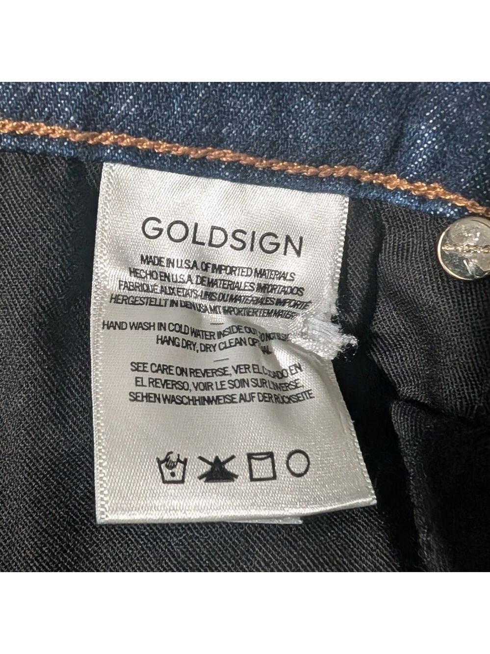 NWT Goldsign | The High Rise Slim In Rinse Dark Wash - Picture 7 of 15